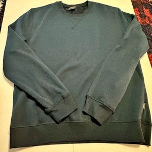 Eddie Bauer Fleece-Lined Crewneck Sweatshirt | Olive Green | Size L